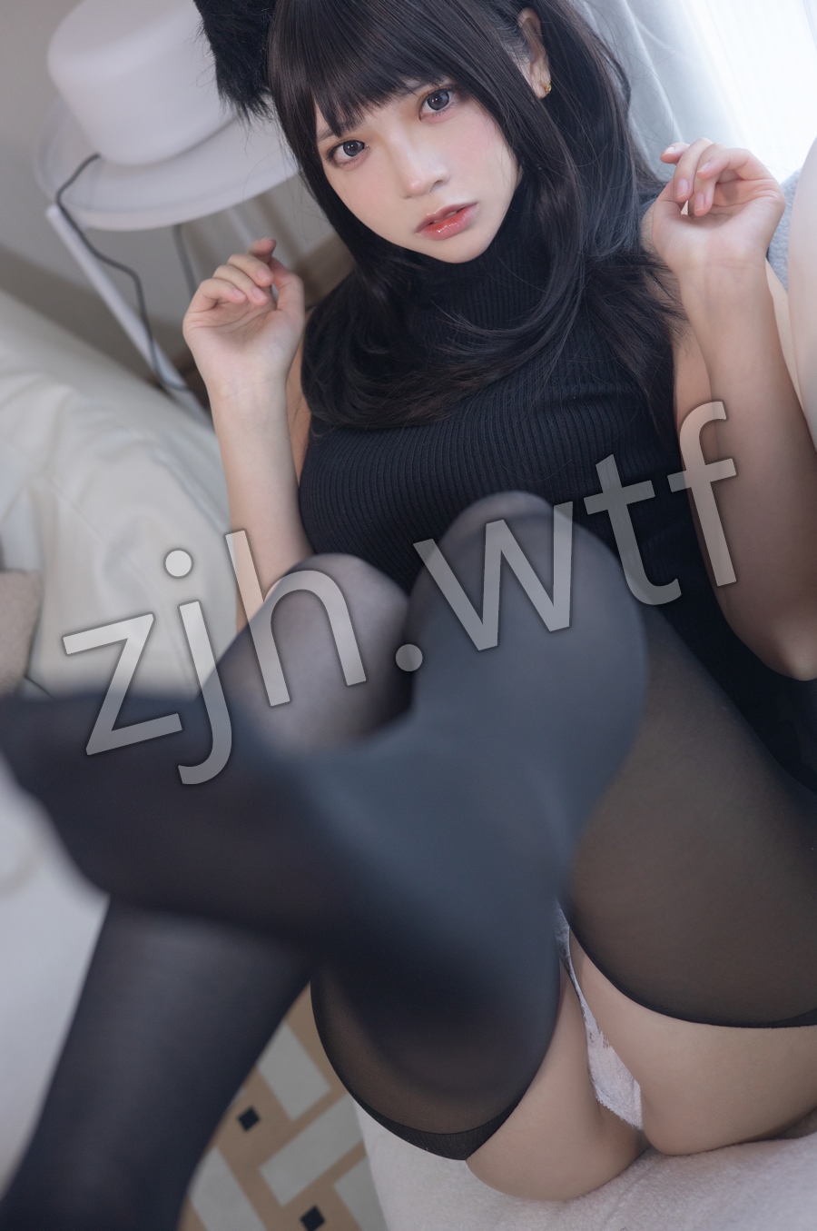 【疯猫ss 2022写真】黑毛衣少女【80p】